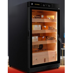 Vincellar C150A-CABK Star Black box / Canadian Cedar Wood Shelf Thermostatic Cigar Cabinet (3-tier, 300-500pcs)